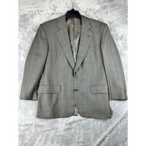Chester Barrie‎ Gray Plaid Sport Coat 42S Pure New Wool Super 100s England